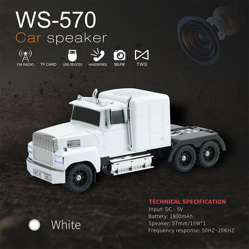 Bluetooth Speaker Truck Design with 15W Subwoofer