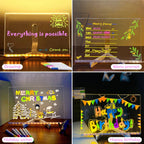 LED-Zeichentablet mit Neon-Effekt – USB-betrieben, wiederverwendbar