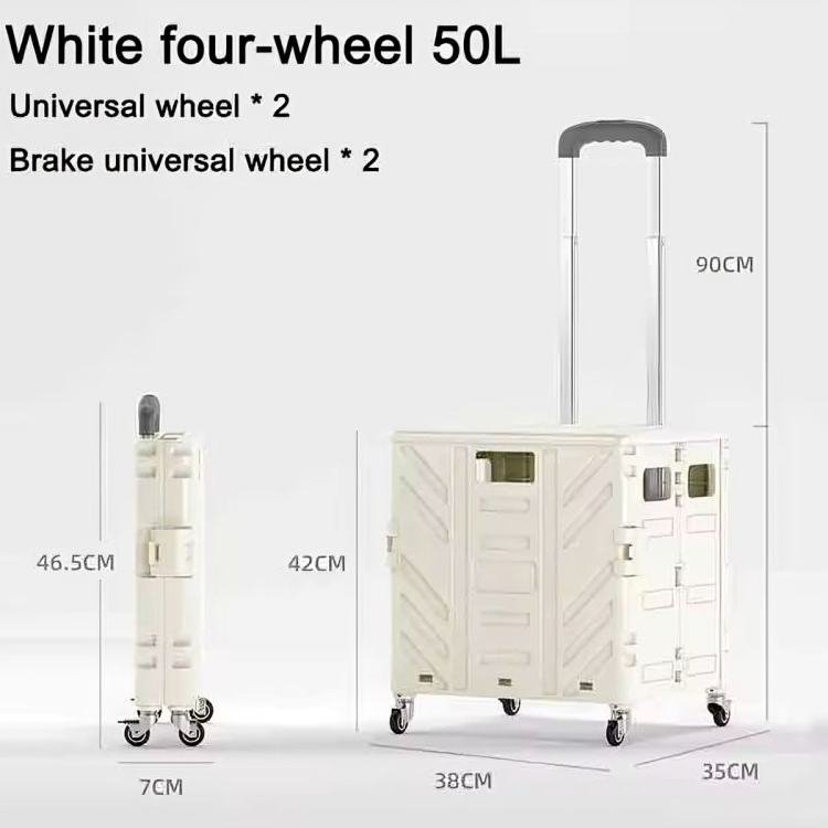 Foldable transport trolley with stair wheels