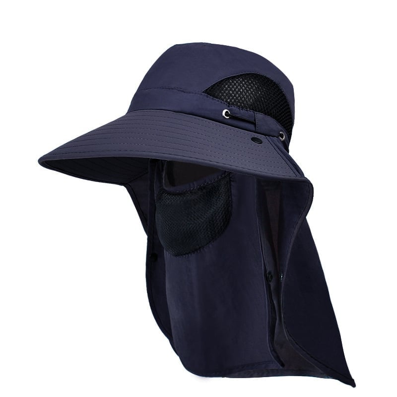 Sonnenhut mit abnehmbarem Nackenschutz und Gesichtsmaske