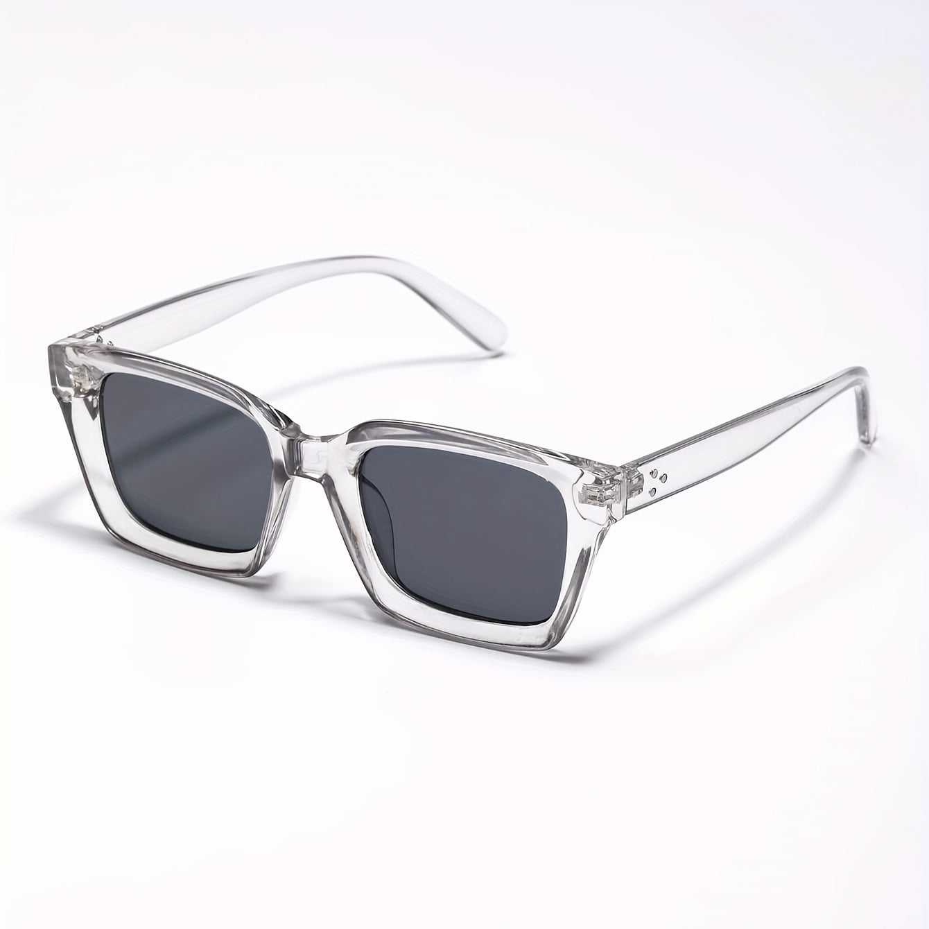 Men's Square Gray Sunglasses – UV400 Protection