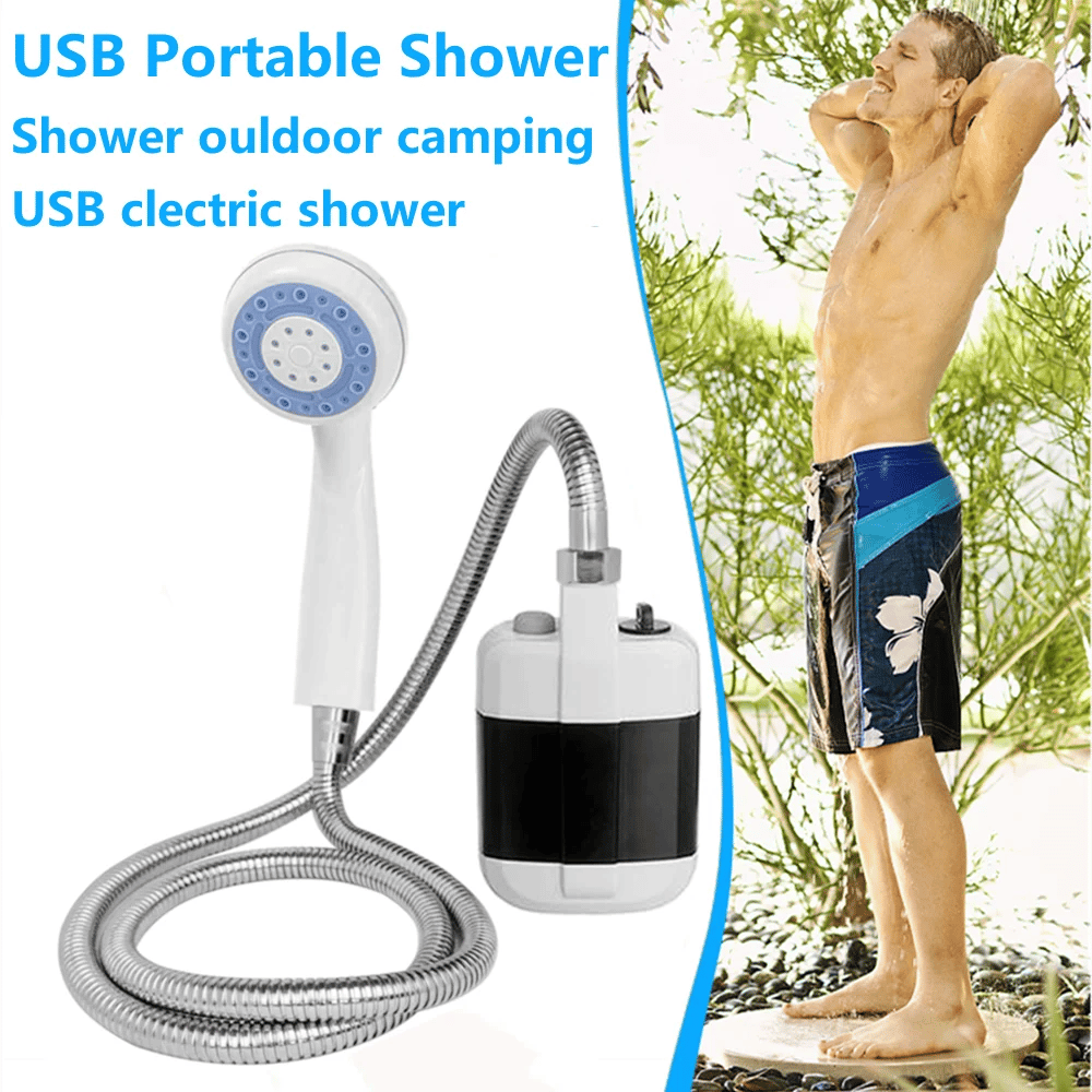 Camping shower USB with pump – portable and rechargeable