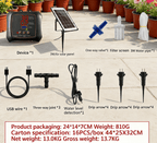 Solar watering system for 12 plants with digital timer