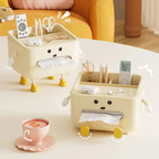 Schreibtisch-Organizer mit Rollen und Papiertuchspender