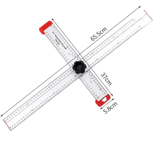 Square ruler with caliper – Precise angle measurement
