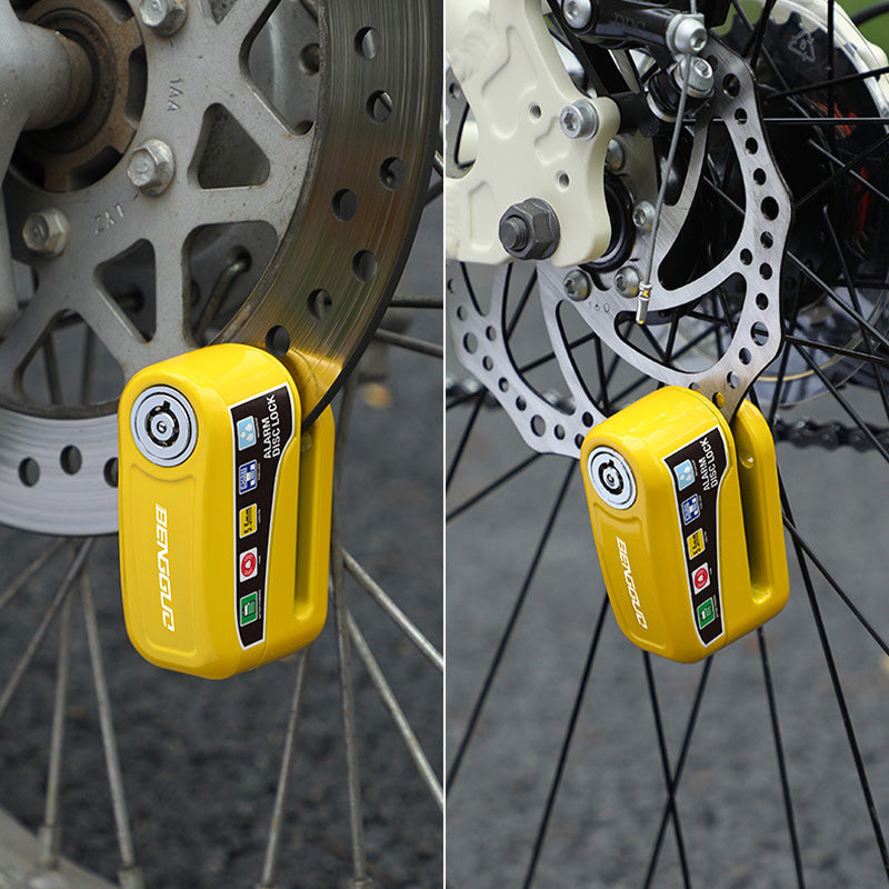 Brake disc lock with 110 dB alarm – theft protection