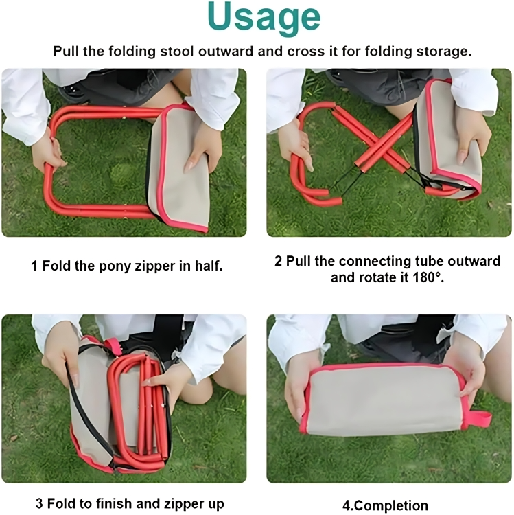 Klapphocker Outdoor Edelstahl – Leicht & Kompakt