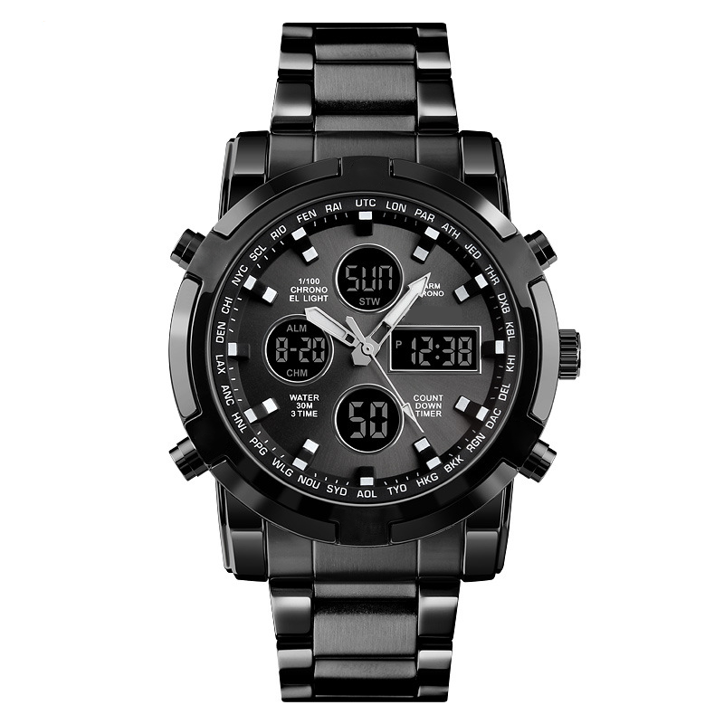 Digital-Armbanduhr mit Multifunktionsdisplay