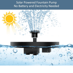 Solar fountain with LED lighting for pond