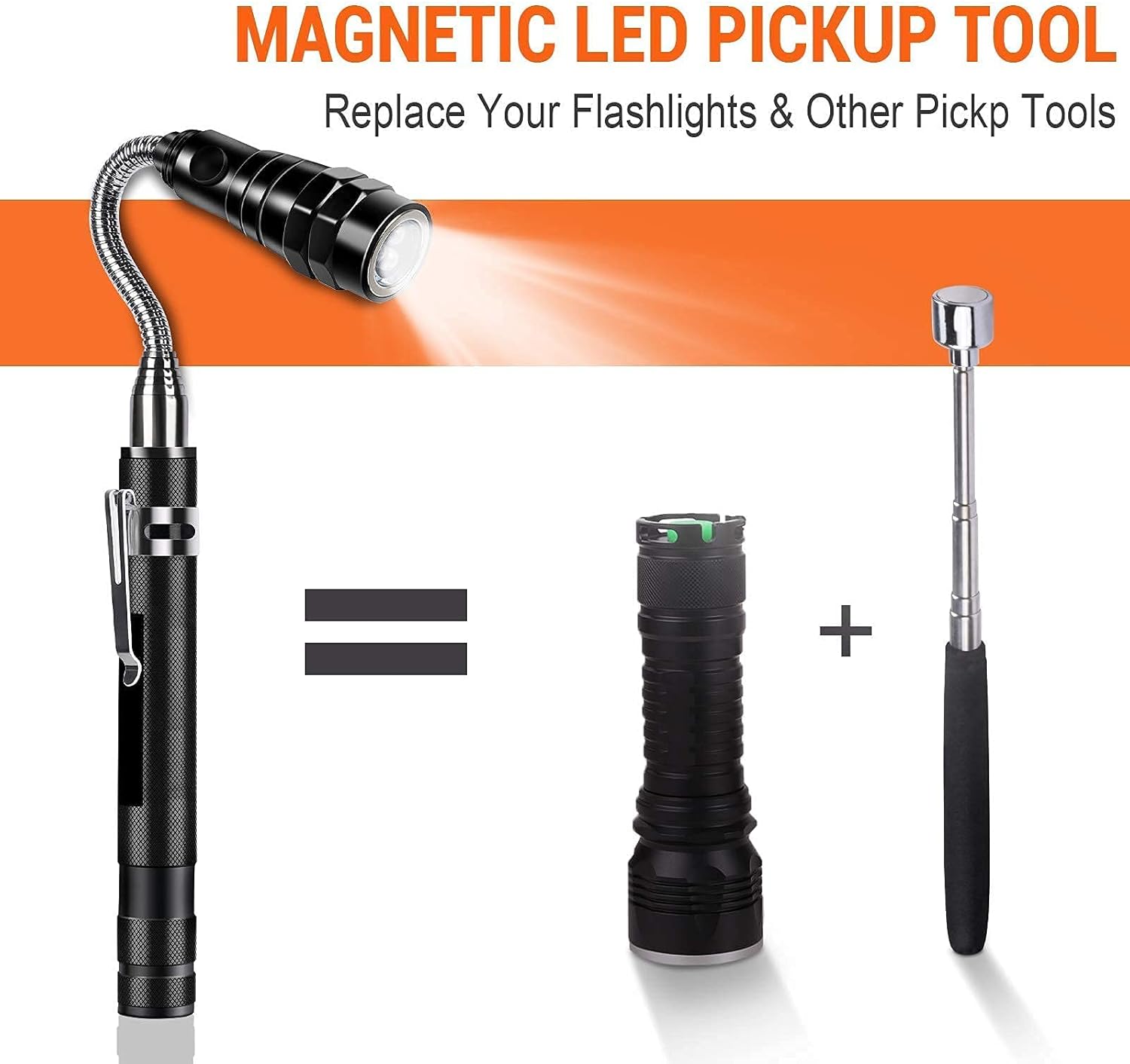 Magnetgreifer mit LED – 57,5 cm ausziehbar für schwer erreichbare Stellen