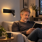 LED-Leselampe drehbar für Bett und Wohnbereich