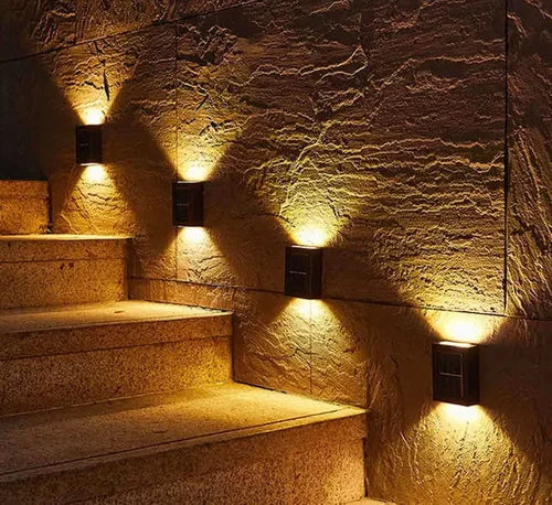 Solar Wandleuchte LED wasserdicht IP65 warmweiß kabellos