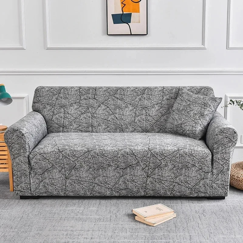 Sofabezug Stretch mit Blumenmuster
