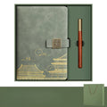 Geschenkset mit Notizbuch, Thermoskanne und Stift in edler Box