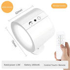 LED wall light with remote control and magnetic base