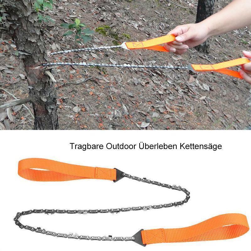 Hand Chainsaw Stainless Steel 65 Mn – Foldable with Belt Pouch