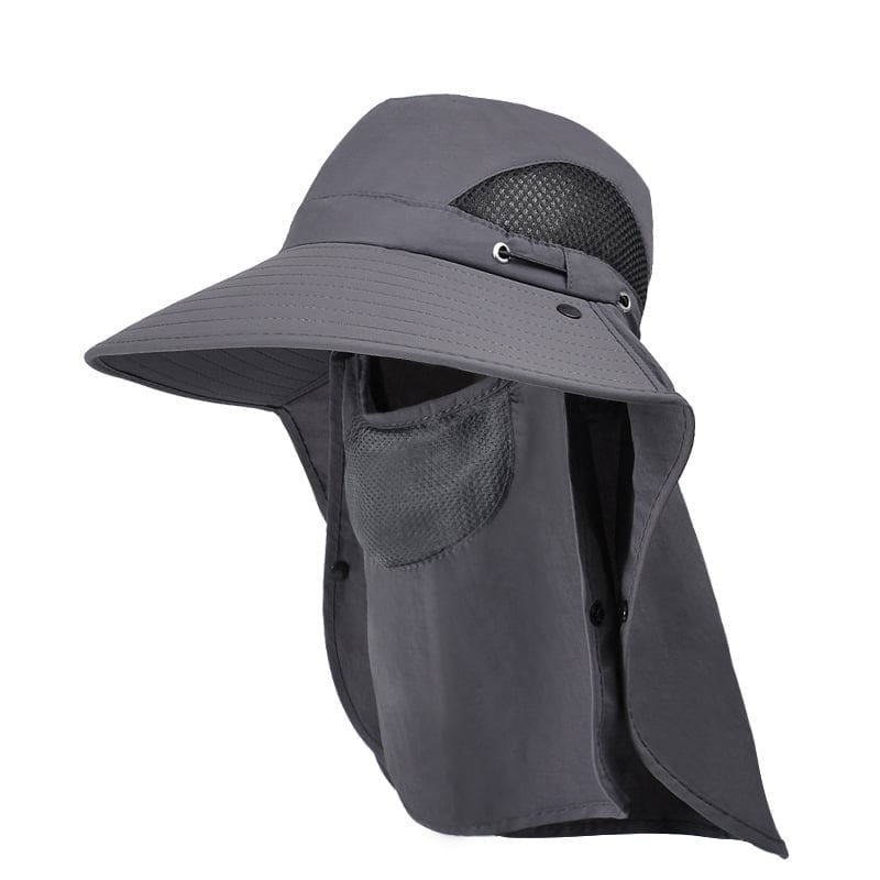 Sonnenhut mit abnehmbarem Nackenschutz und Gesichtsmaske