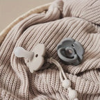 Silicone Pacifier Chain with Wooden Clip – Bear Design, BPA-Free