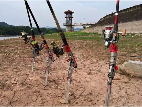 Angelrutenhalter mit Biss-Sensor für Strand und Ufer