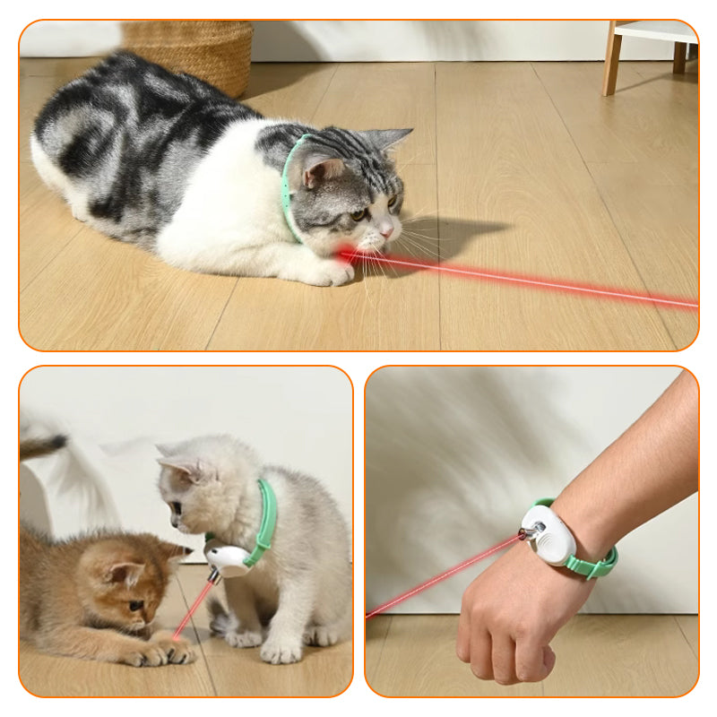 Laser pointer collar with USB charging for cats