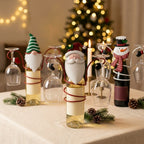 Metal Christmas Figurine Bottle Holder, Table Decoration for Wine Bottles