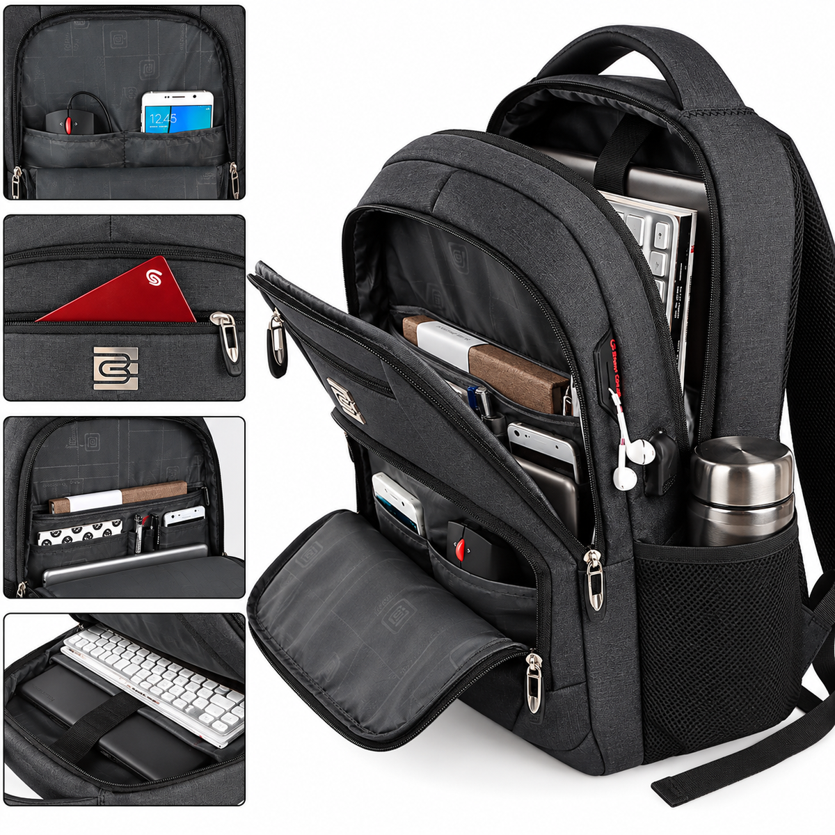 Laptoprucksack Anti-Diebstahl mit USB-Ladeanschluss