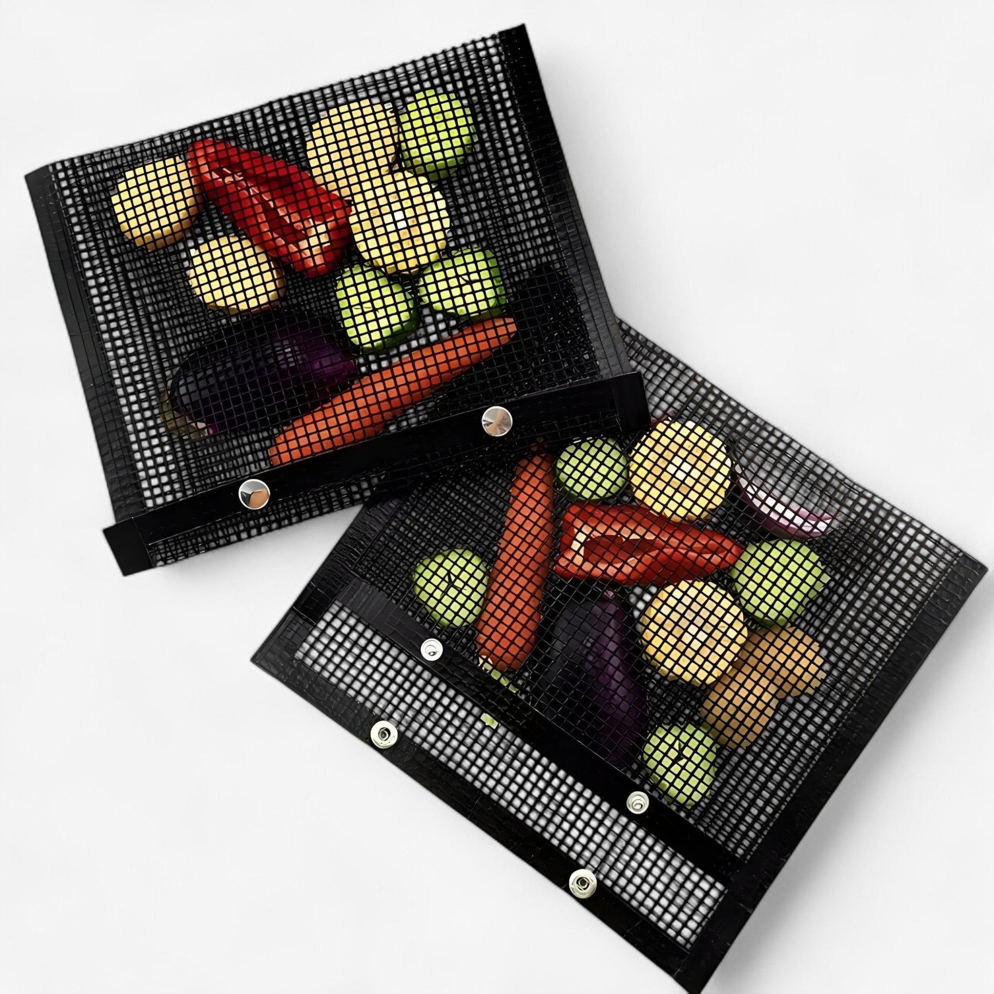 Non-stick mesh grill bags 3-piece set – Clean grilling without effort