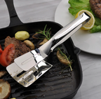 2-in-1 stainless steel turner and grabber – Flip and grip with one tool
