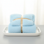 2-piece towel set made of coral fleece