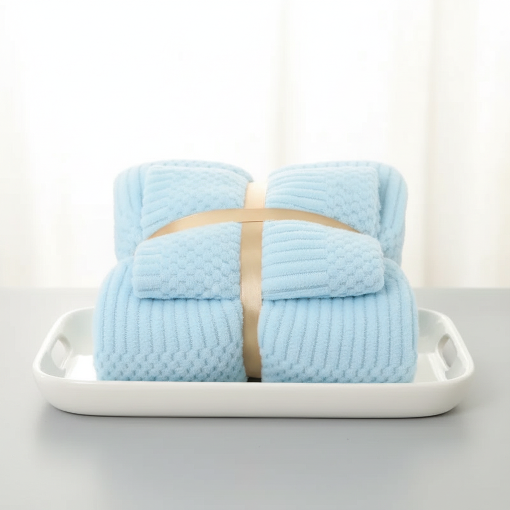 Handtuchset 2-teilig aus Coralfleece