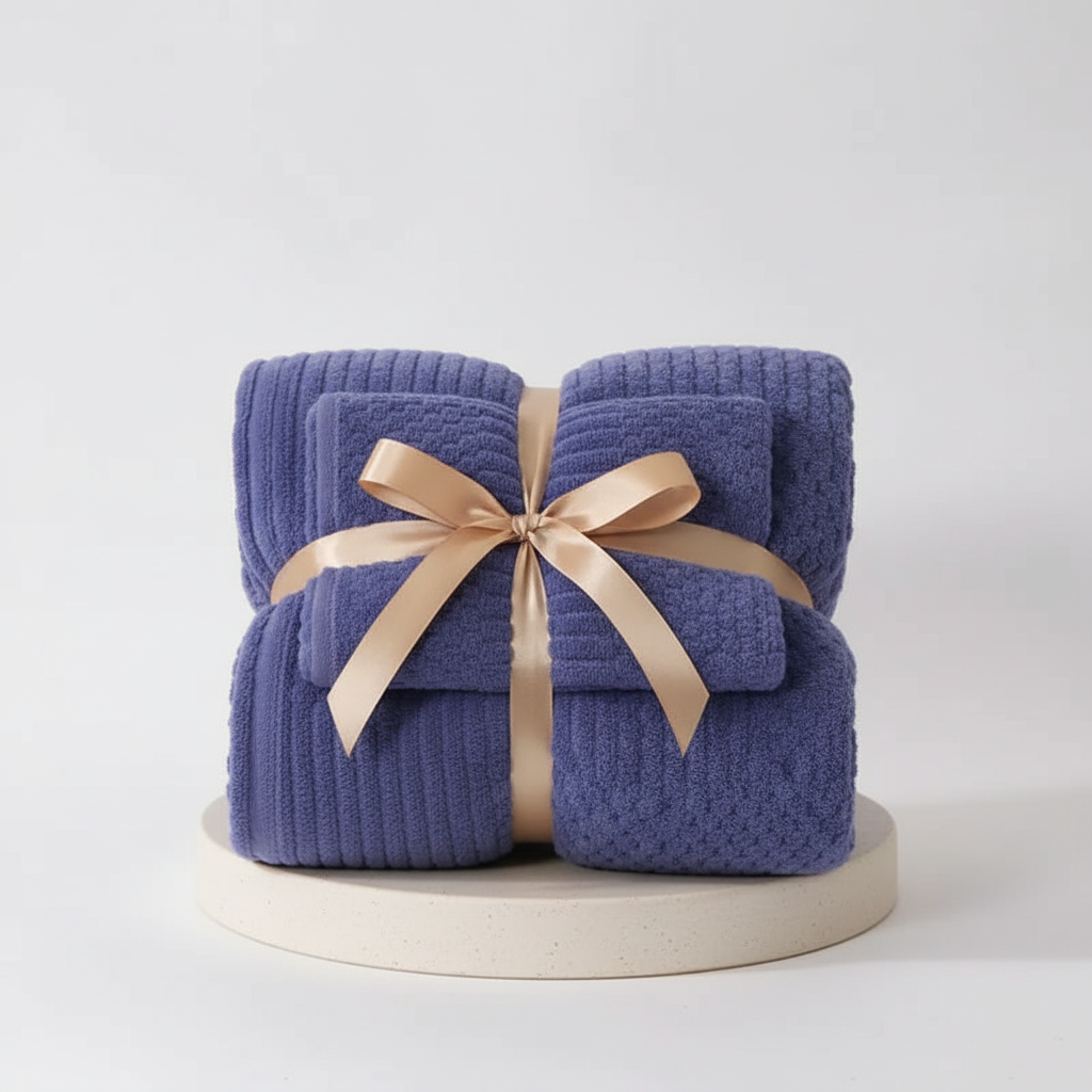 Handtuchset 2-teilig aus Coralfleece