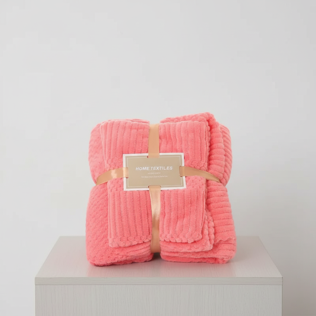Handtuchset 2-teilig aus Coralfleece