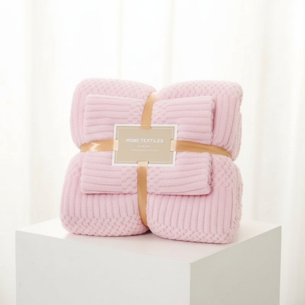Handtuchset 2-teilig aus Coralfleece