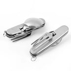 Foldable Camping Cutlery – Fork, Spoon, Knife & Opener in One