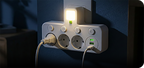 Steckdosenleiste mit USB-A, USB-C und integriertem Nachtlicht