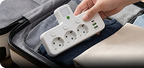 Steckdosenleiste mit USB-A, USB-C und integriertem Nachtlicht