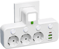 Steckdosenleiste mit USB-A, USB-C und integriertem Nachtlicht