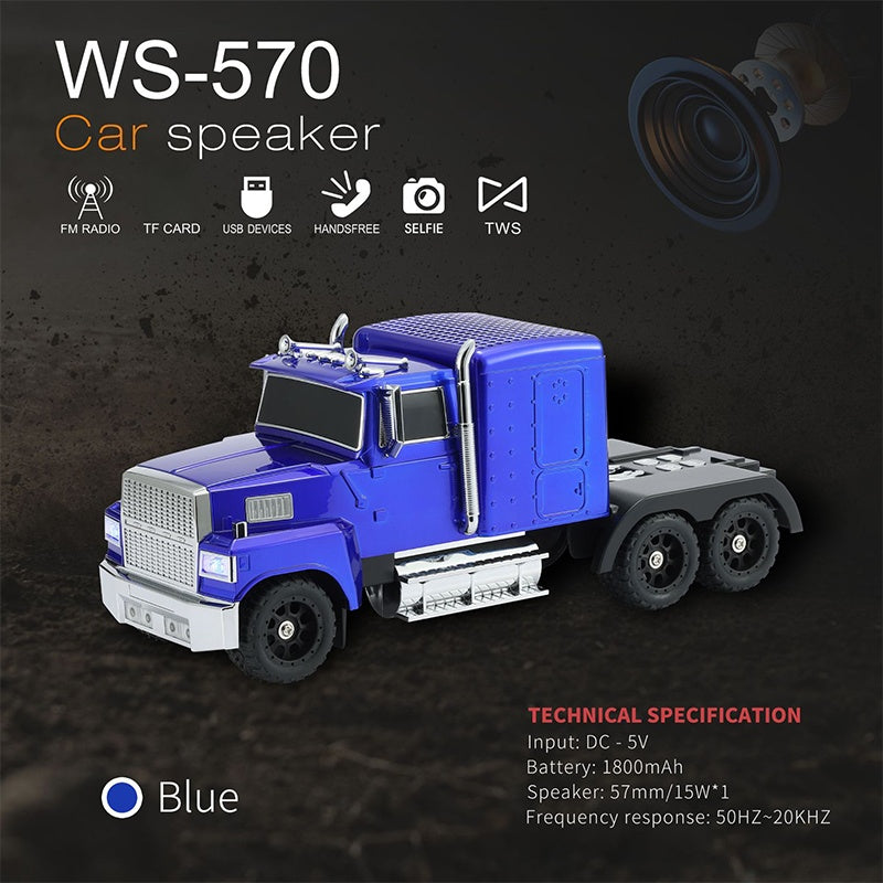 Bluetooth Speaker Truck Design with 15W Subwoofer