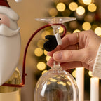 Metal Christmas Figurine Bottle Holder, Table Decoration for Wine Bottles