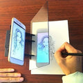 Zeichenbrett mit optischer Projektion für Smartphone-Vorlagen