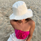 Bucket Hat Baumwolle mit verstellbarem Zugband