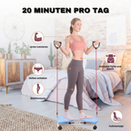 Stepper with resistance bands for full-body workout