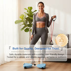 Twist stepper with resistance bands – Full-body workout at home