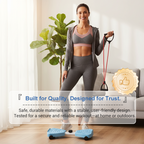 Stepper with resistance bands for full-body workout