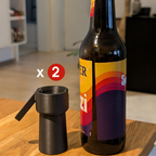 Compact bottle opener with lever mechanism