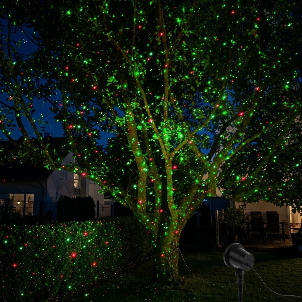 Red/Green Laser Light Projector for the Garden with Remote Control & Timer – Outdoor Use