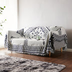 Überwurf Bohemian mit Quasten – Wendbares Design aus Baumwolle