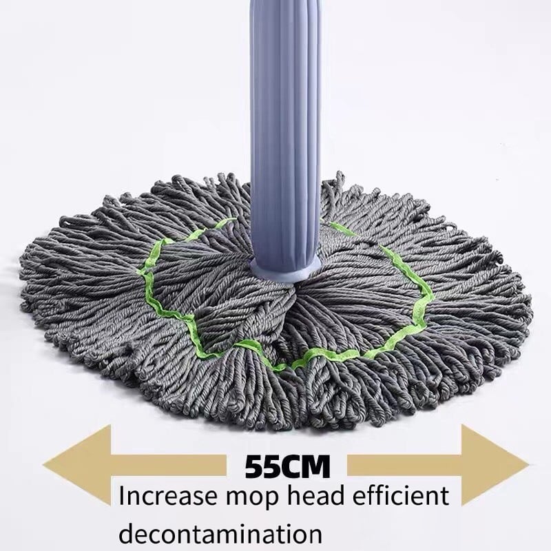Self-wringing microfiber mop head – Hands-free wringing, 55 cm