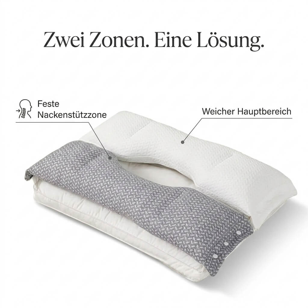 Wake up without neck pain — Ergonomic support pillow for side and back sleepers
