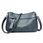 Soft Faux Leather Crossbody Bag – 3 Compartments